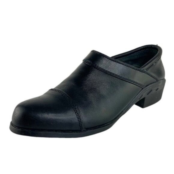 Ariat Black Closed Back Leather Sport Clogs - Picture 1 of 8